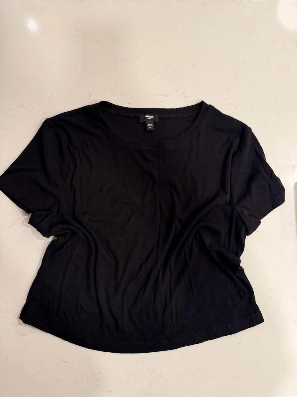 Express Black Short Sleeve Crewneck Tee